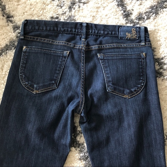 Goldsign ENVY Low Rise Jeans Dark Wash Straight Leg Y2K 90s Stretch USA 28 - Picture 4 of 13